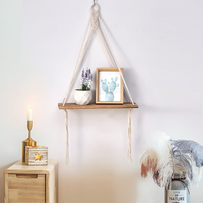 Boho Macrame Wall Shelf Handma - огляд і ціна Sustainable Living Home